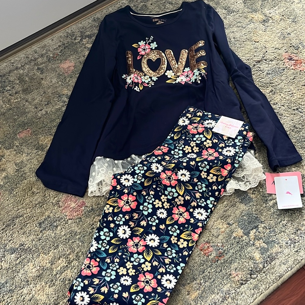 Brand new with tags, Tommy Bahamas’s, kids, top and leggings set